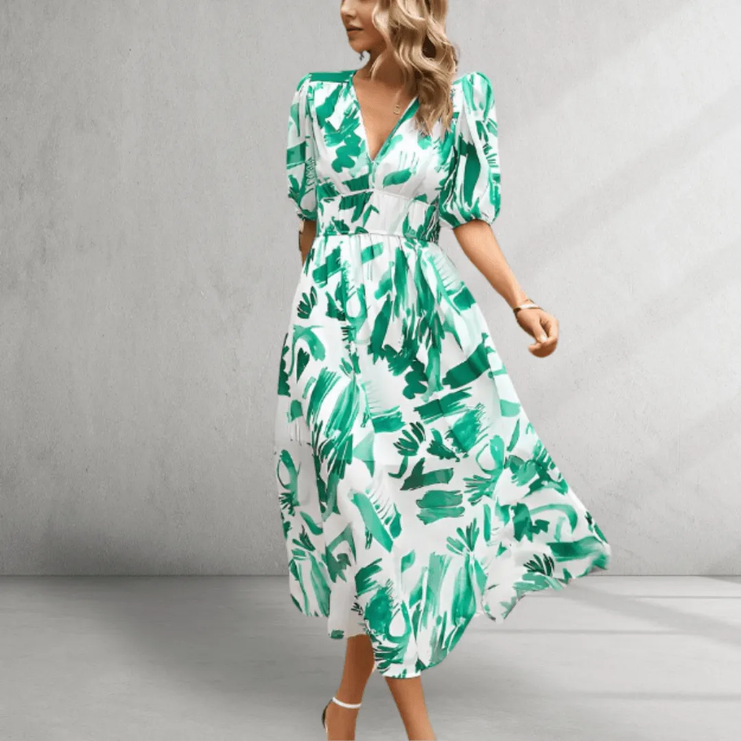 Midi Dress – Floral Print – Elegant Occasion