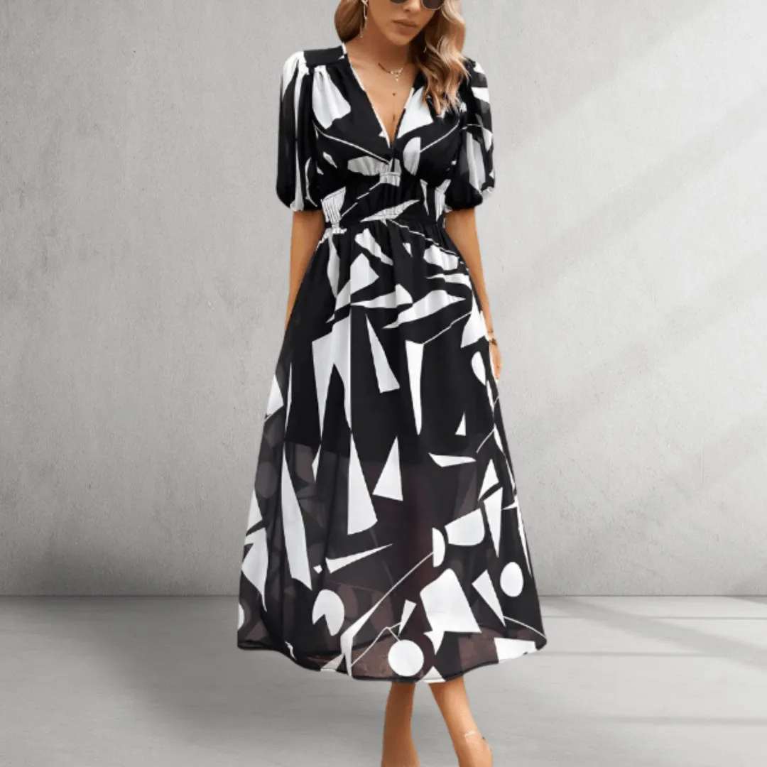 Midi Dress – Floral Print – Elegant Occasion