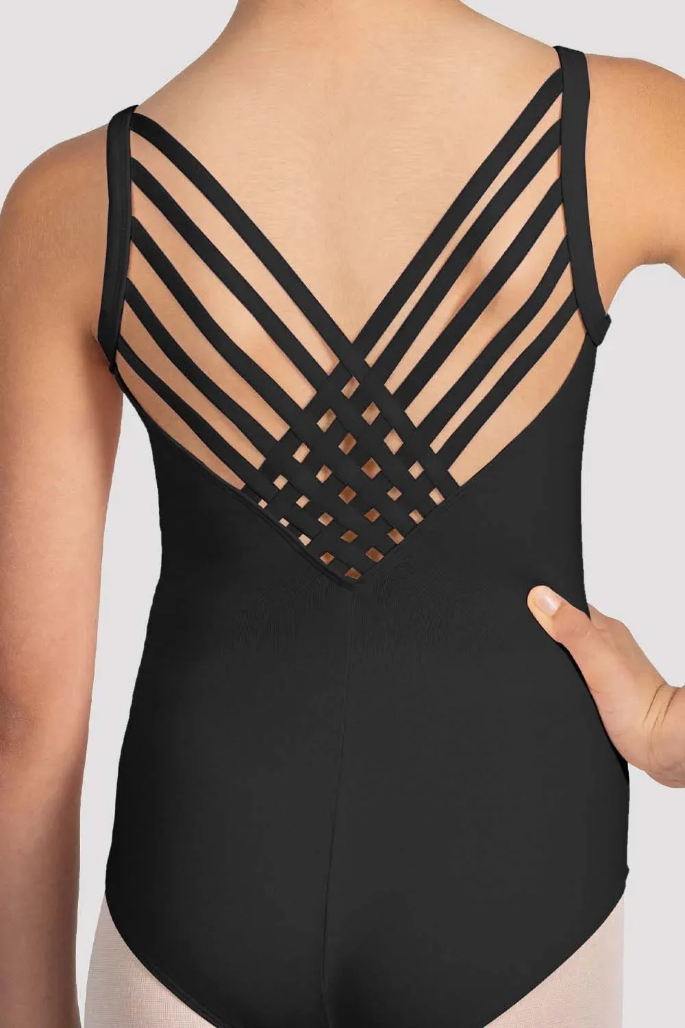 Mirella Glow V Neck Camisole Leotard - Girls