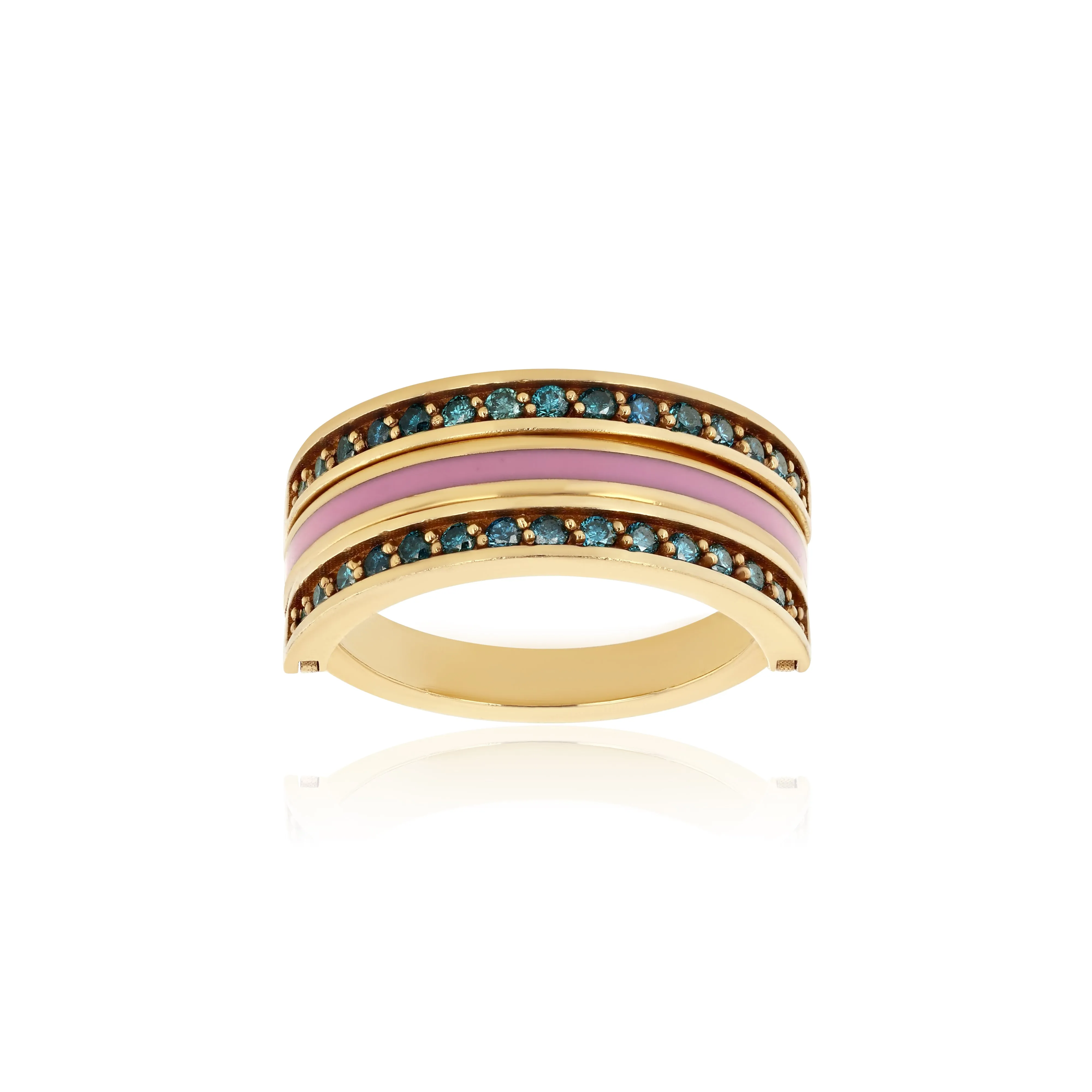 Mixed Flip Ring, 2 Rows