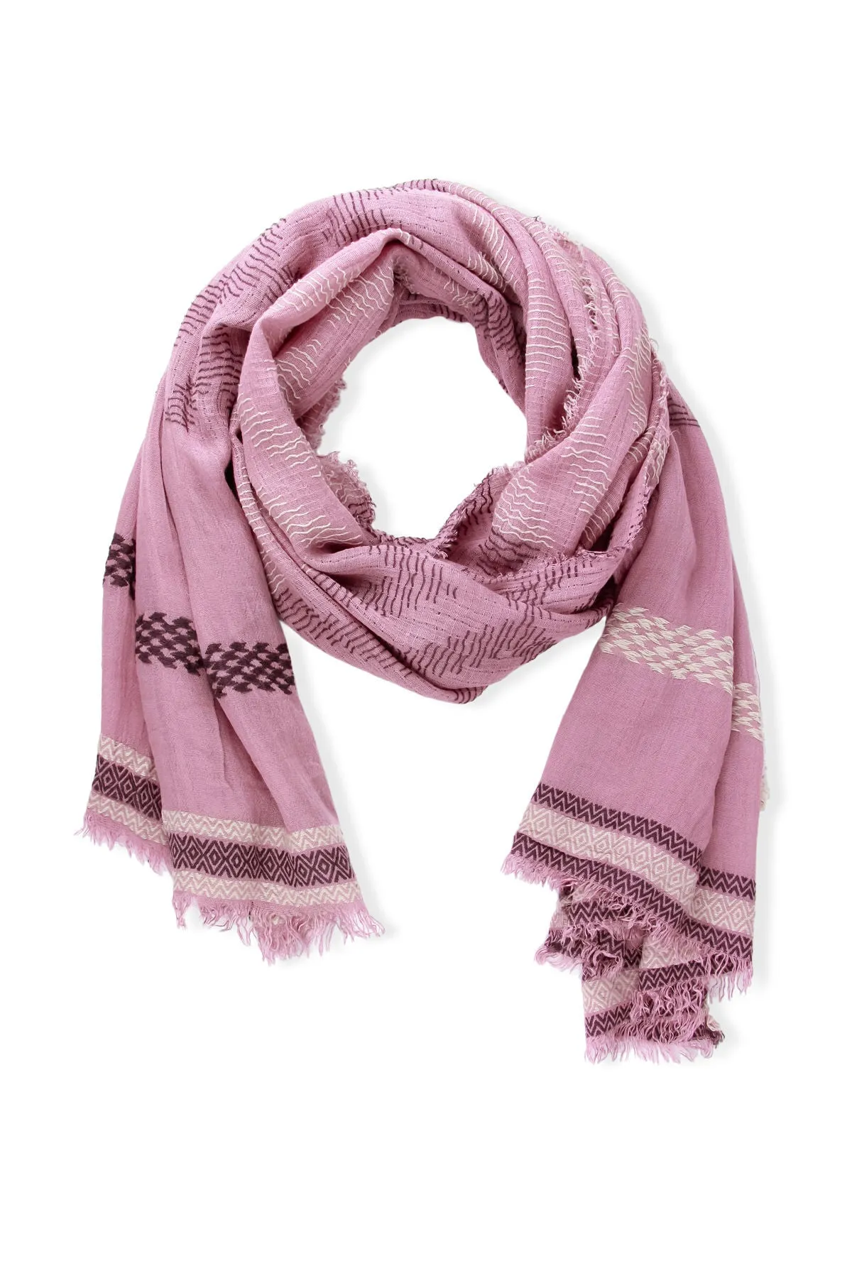Multi Geometric Striped Scarf