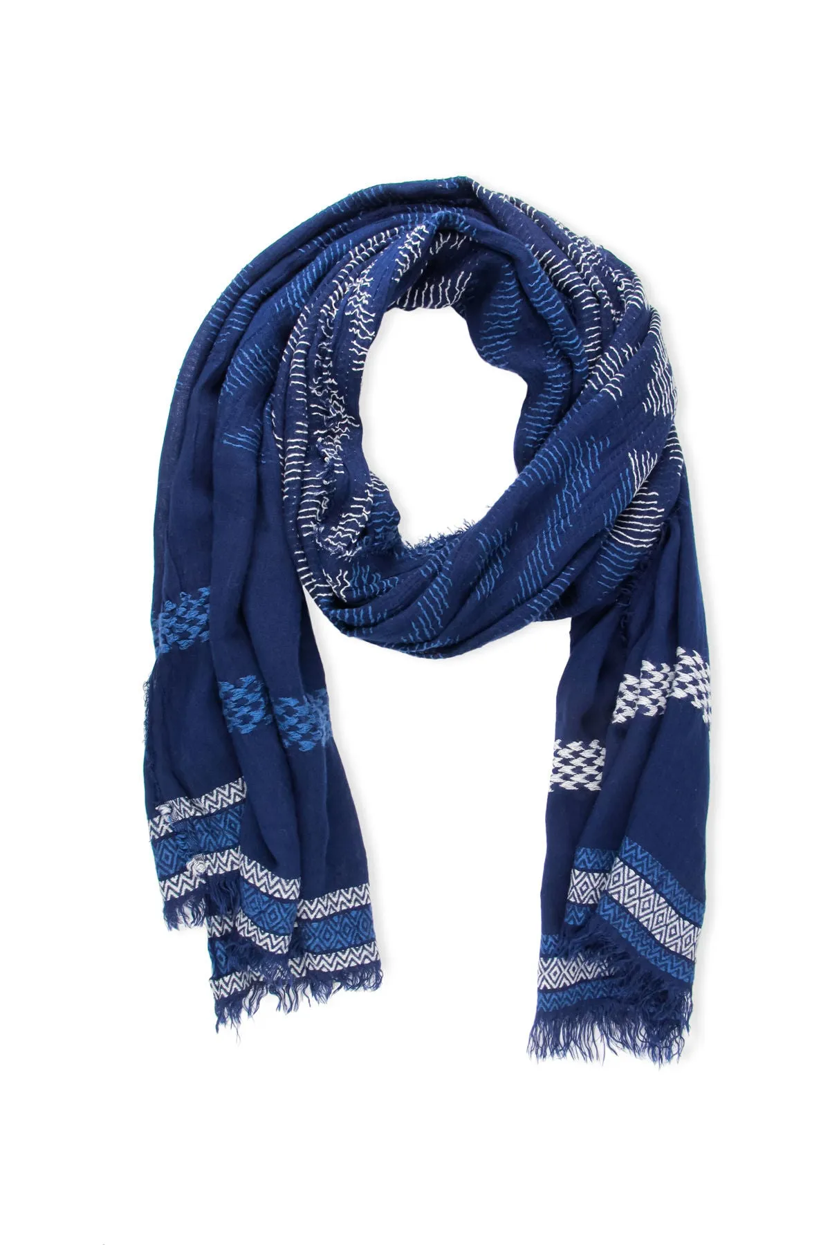 Multi Geometric Striped Scarf