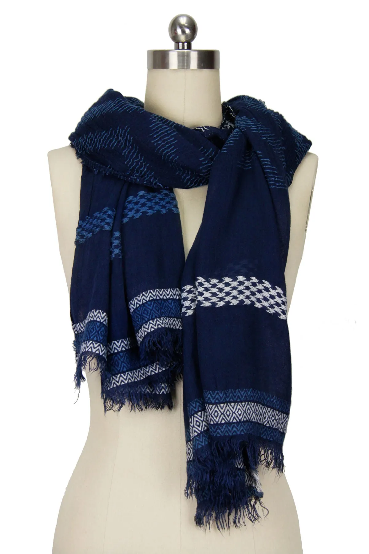 Multi Geometric Striped Scarf