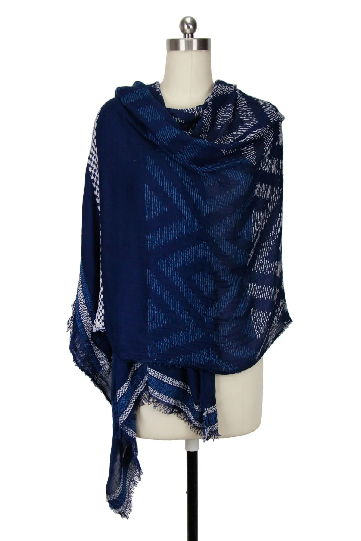 Multi Geometric Striped Scarf