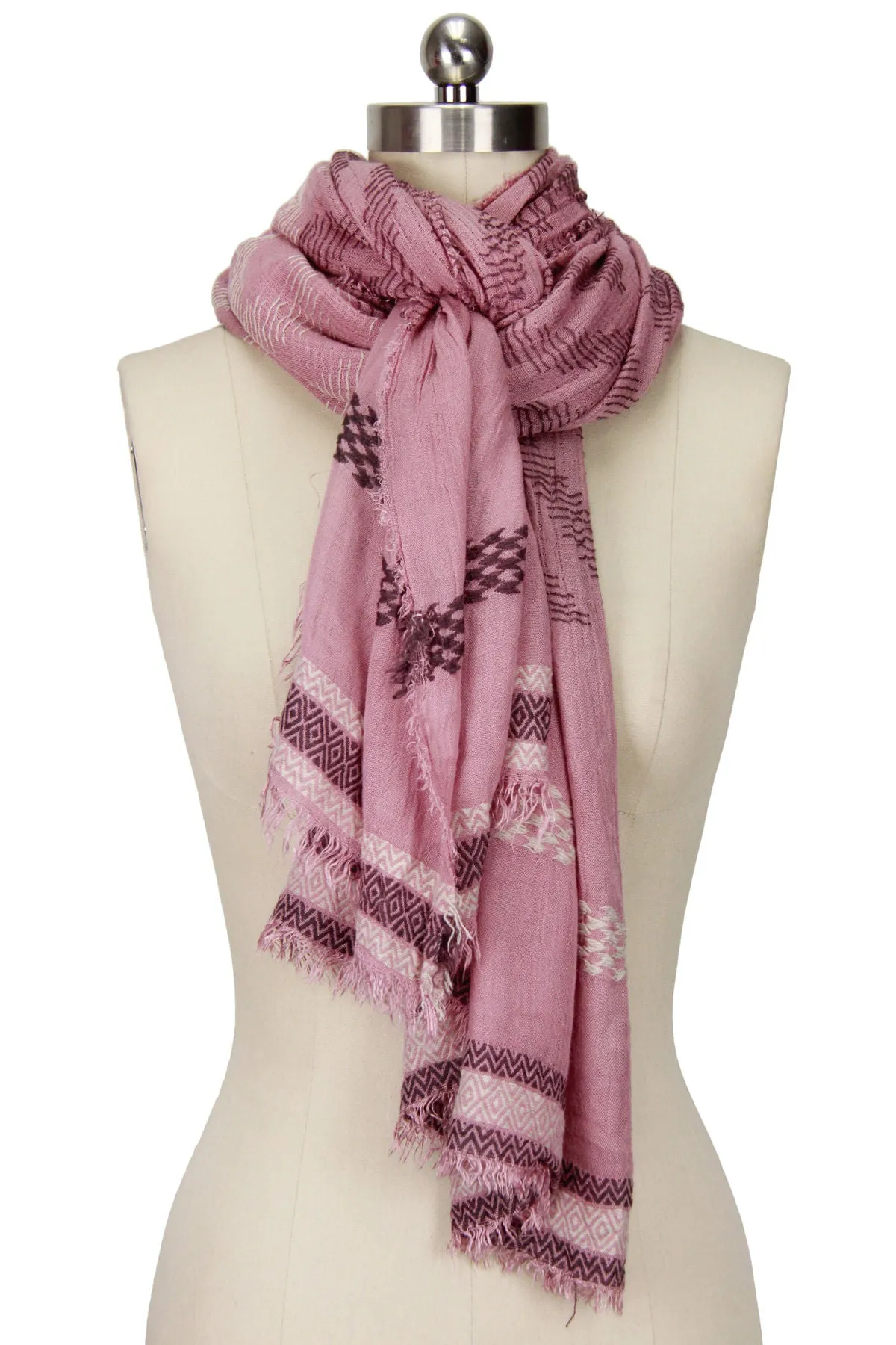 Multi Geometric Striped Scarf