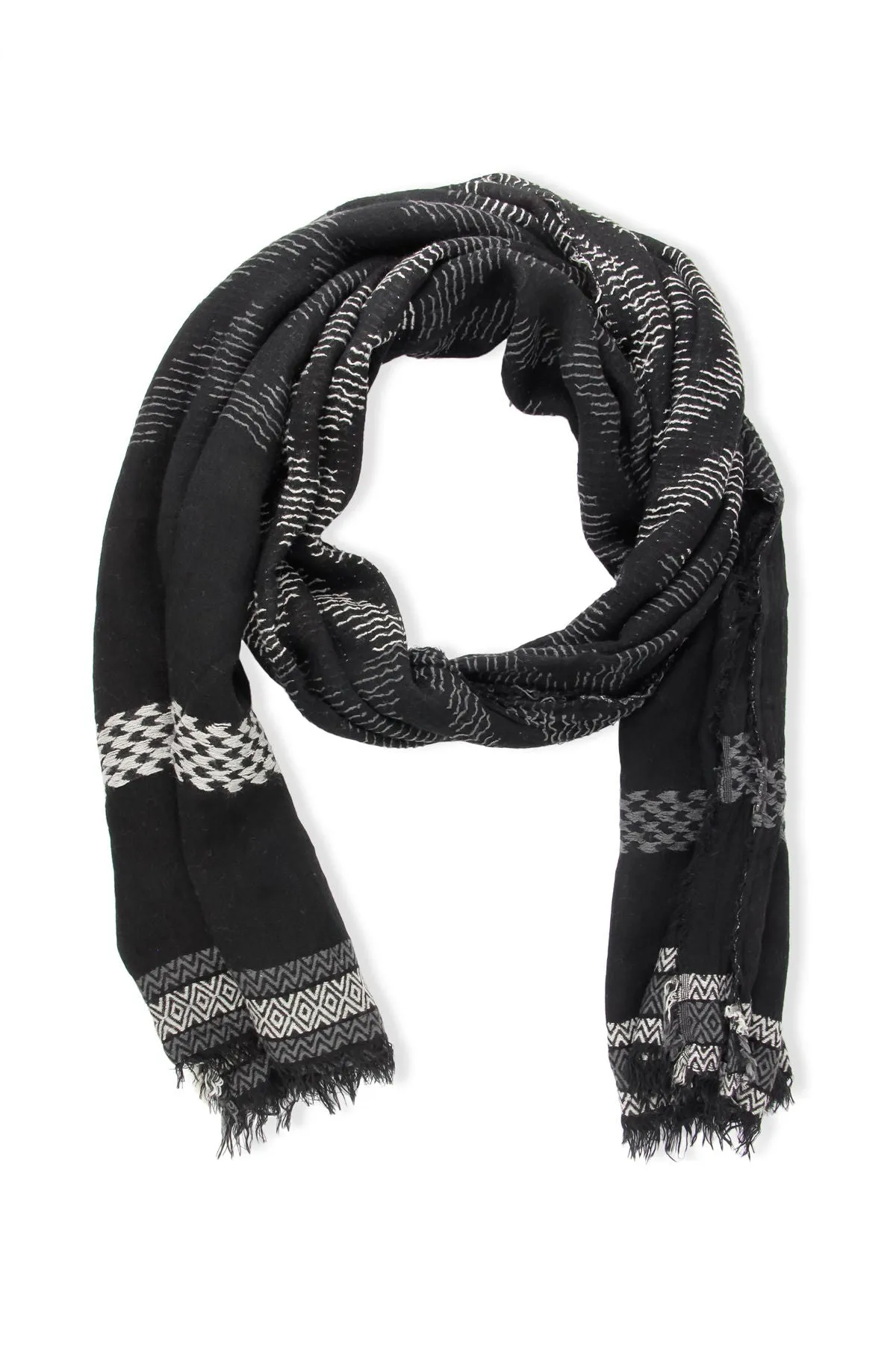 Multi Geometric Striped Scarf
