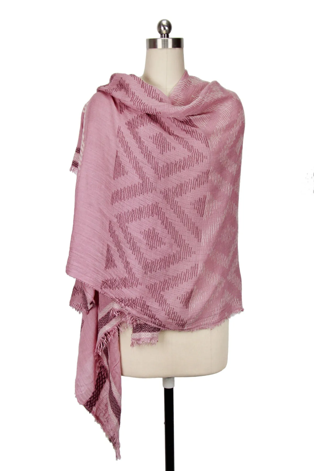 Multi Geometric Striped Scarf