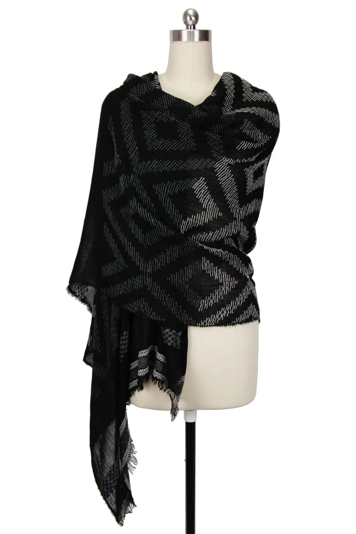 Multi Geometric Striped Scarf