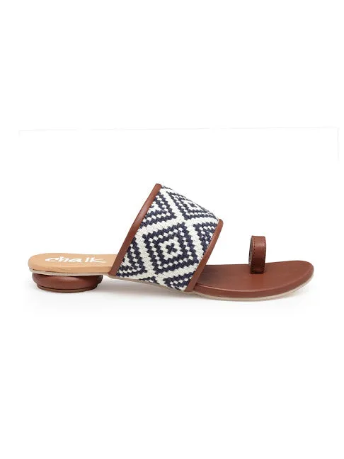 Navy & Tan Woven