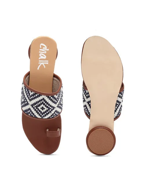 Navy & Tan Woven