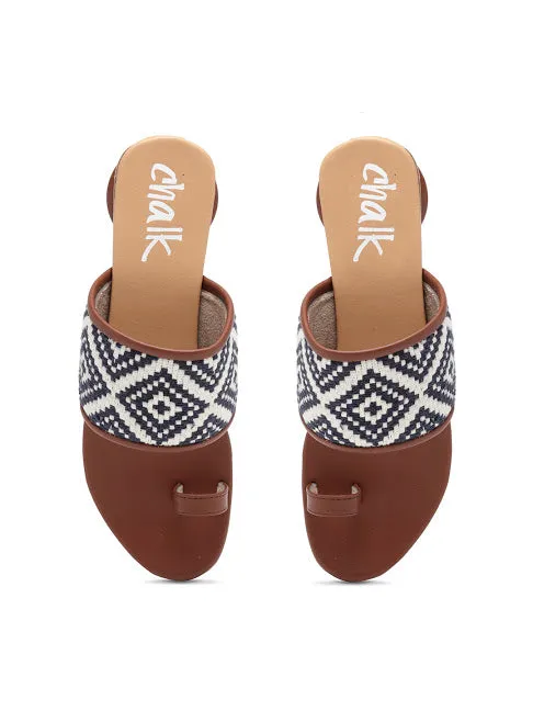 Navy & Tan Woven