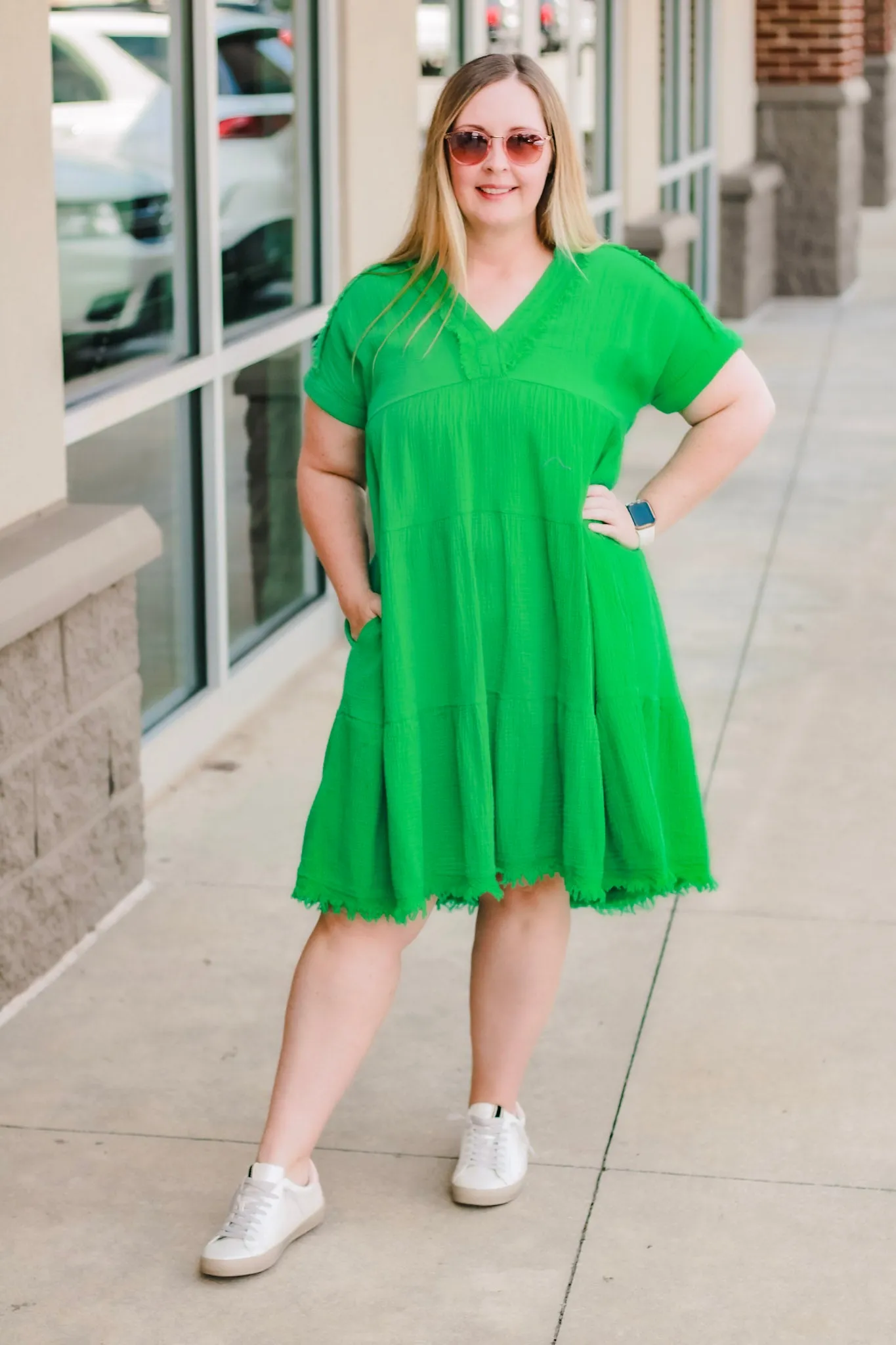 No Drama Kelly Green Dress