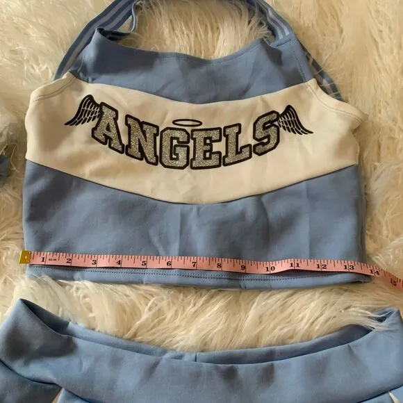 NWT Dolls Kill Trickz N Treatz Plus Heaven's Cheerleader Angel Halloween Costume