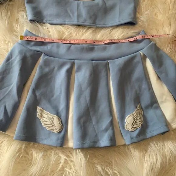 NWT Dolls Kill Trickz N Treatz Plus Heaven's Cheerleader Angel Halloween Costume