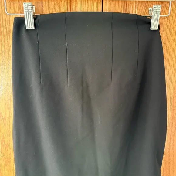 NWT EXPRESS stylist super high waisted side slit midi pencil skirt black size 4