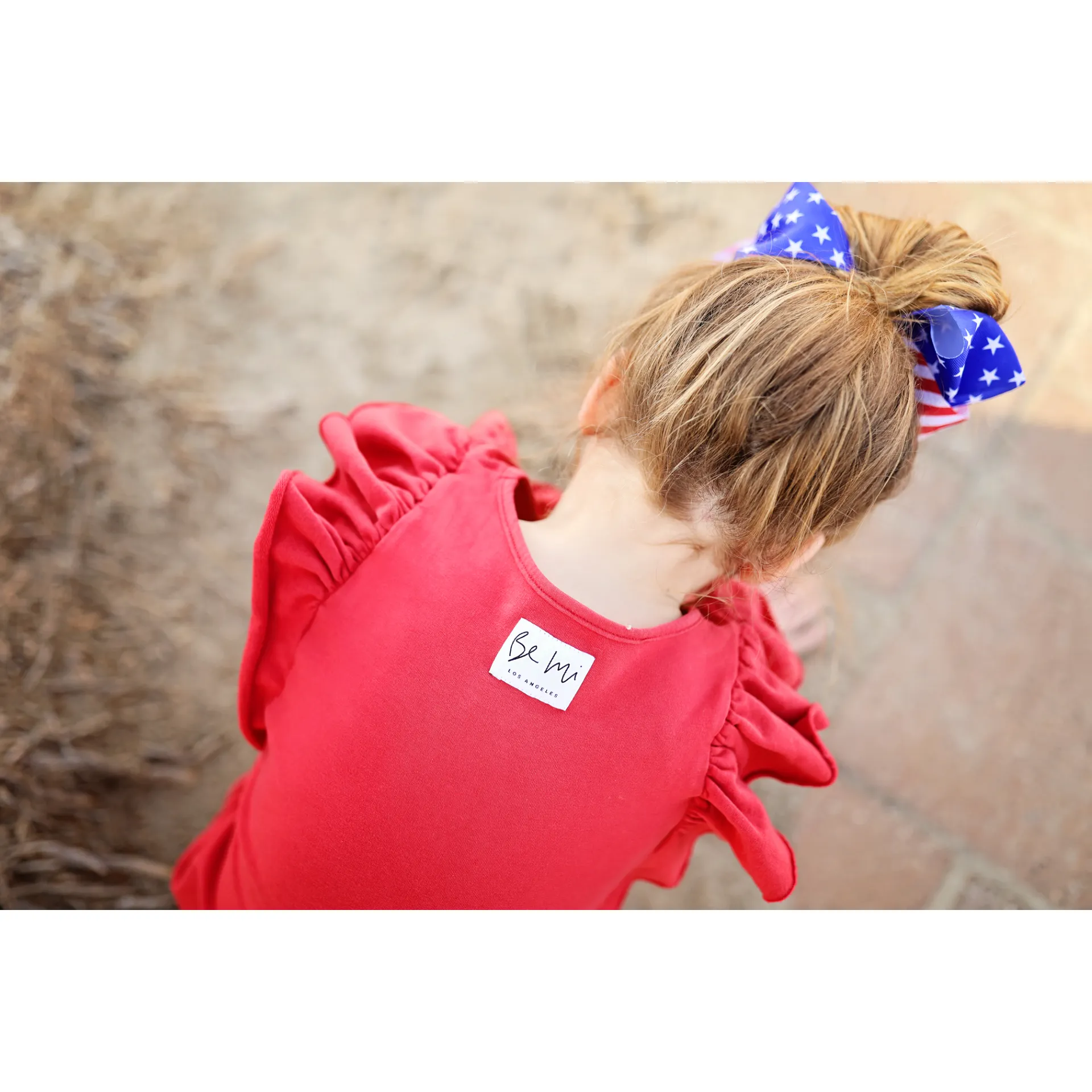 Organic Valentina Dress Long Sleeves Red