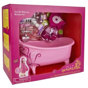 Our Generation Pink Bathtub And Accessories