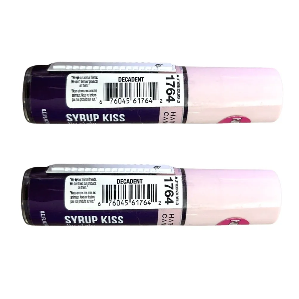 Pack of 2 Hard Candy Syrup Kiss Lip Stain, Decadent 1764