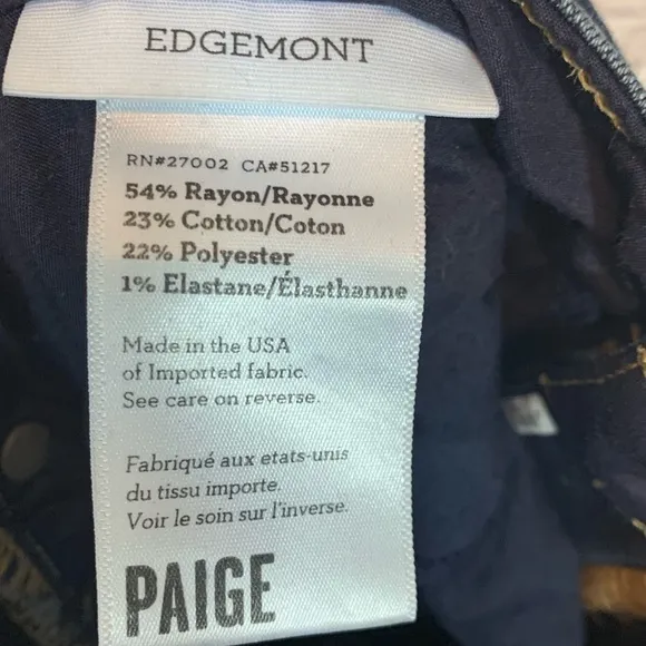 Paige Jeans Edgemont skinny stretchy