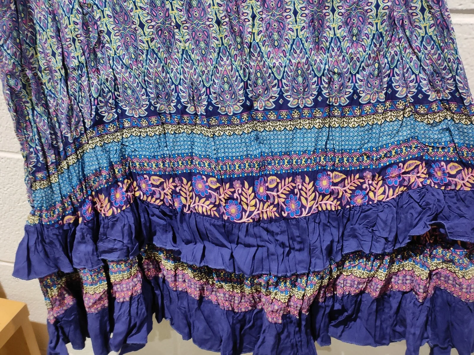 Papillon Tunic Dress Size L Women's Sleeveless Boho Aztec Flowy Lightweight