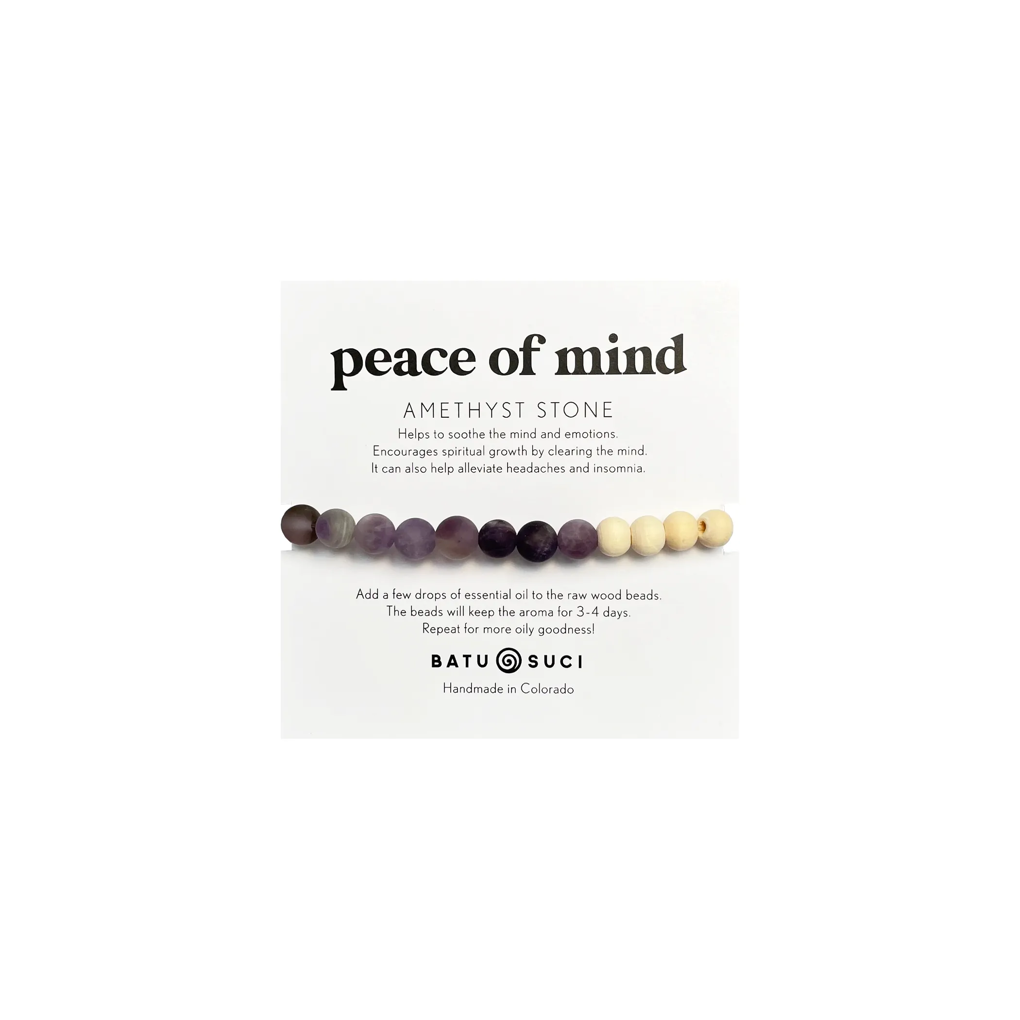 Peace of Mind Amethyst Diffuser Bracelet