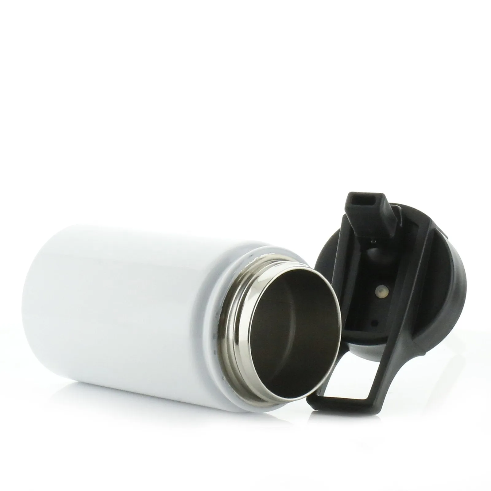 Personalised Goat Pink Glasses and Name White Sports Flask