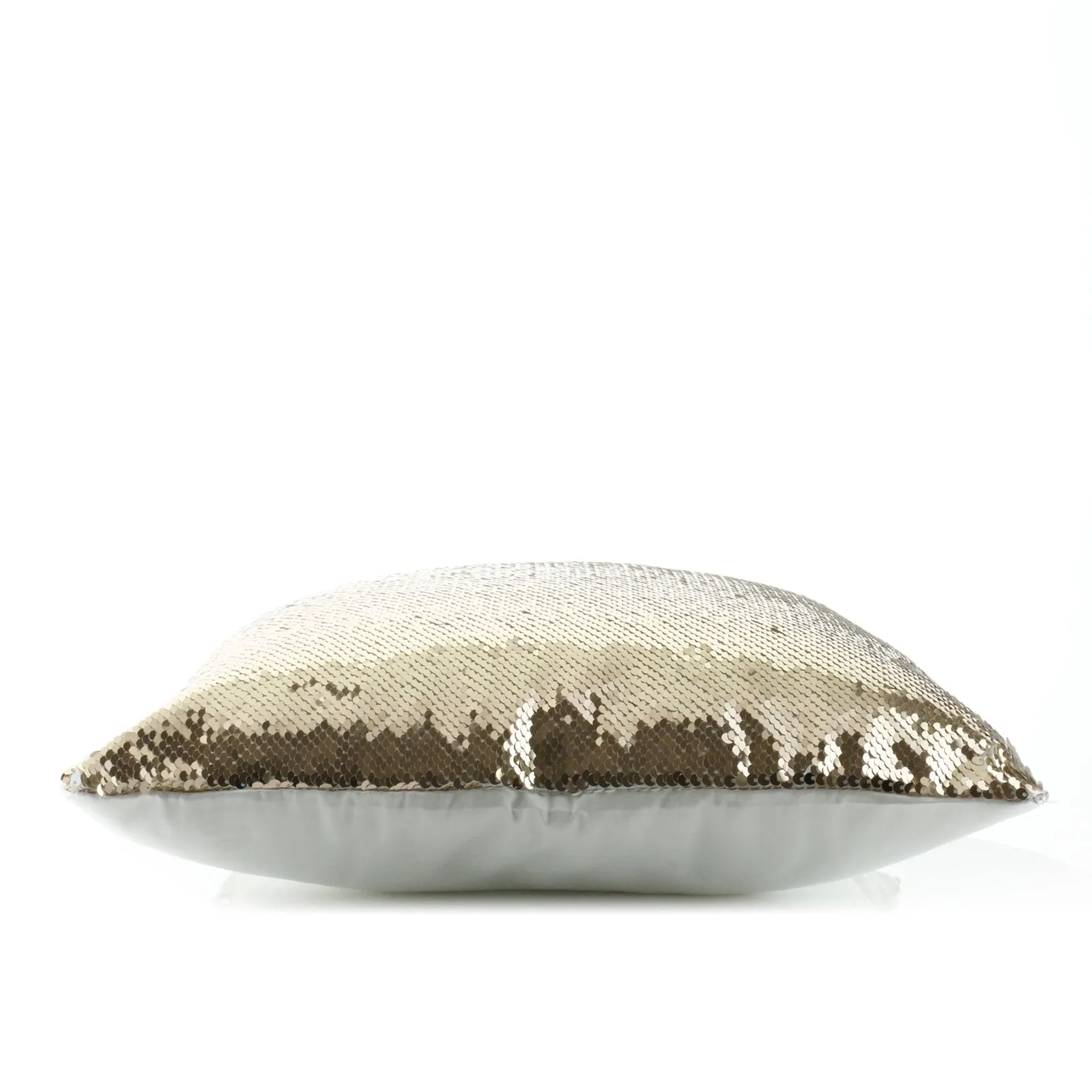 Personalised Sequin Cushion with Cute Text and Black Hair White Dress Ballerina