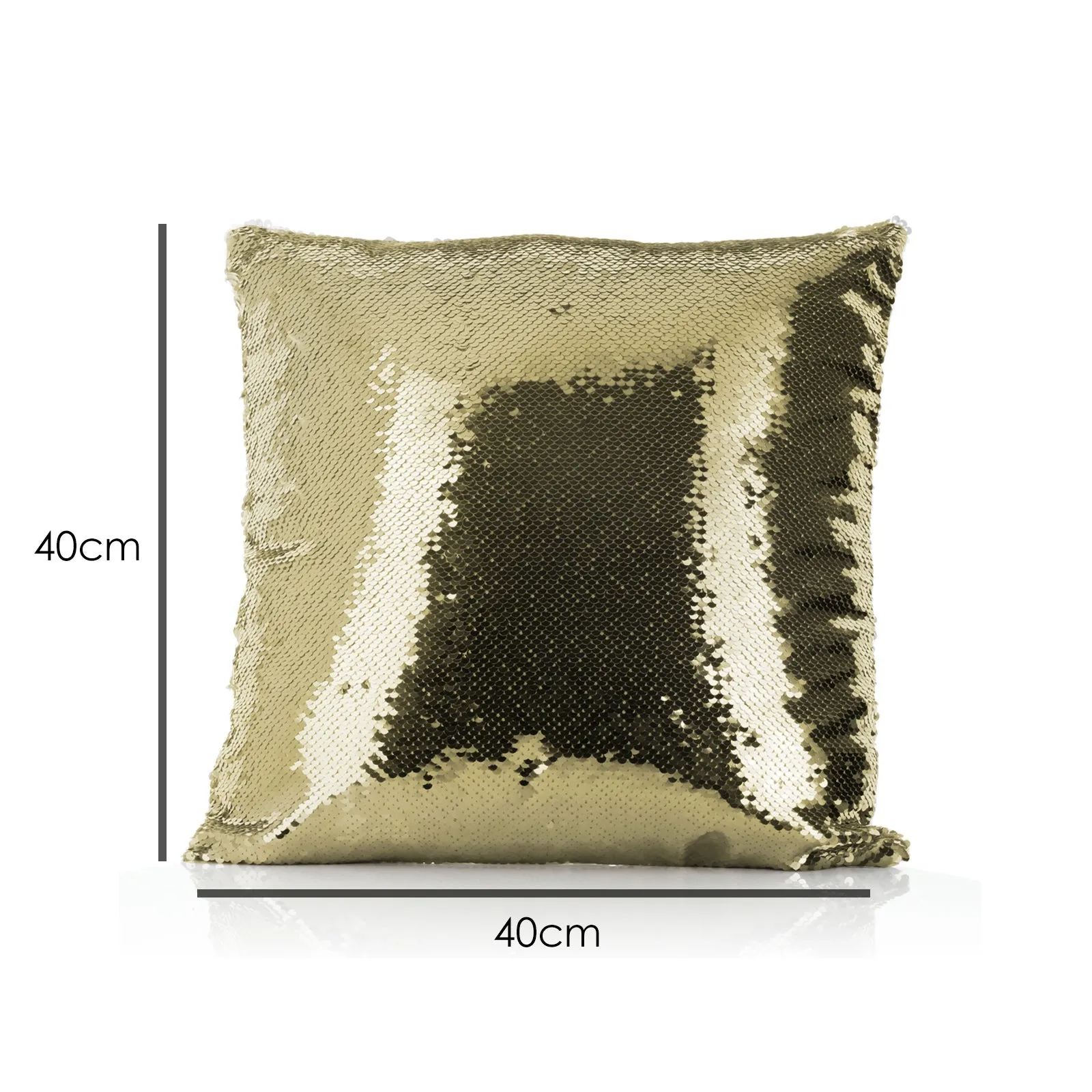 Personalised Sequin Cushion with Welcoming Text and Relaxing Mum and Baby Highland Cows
