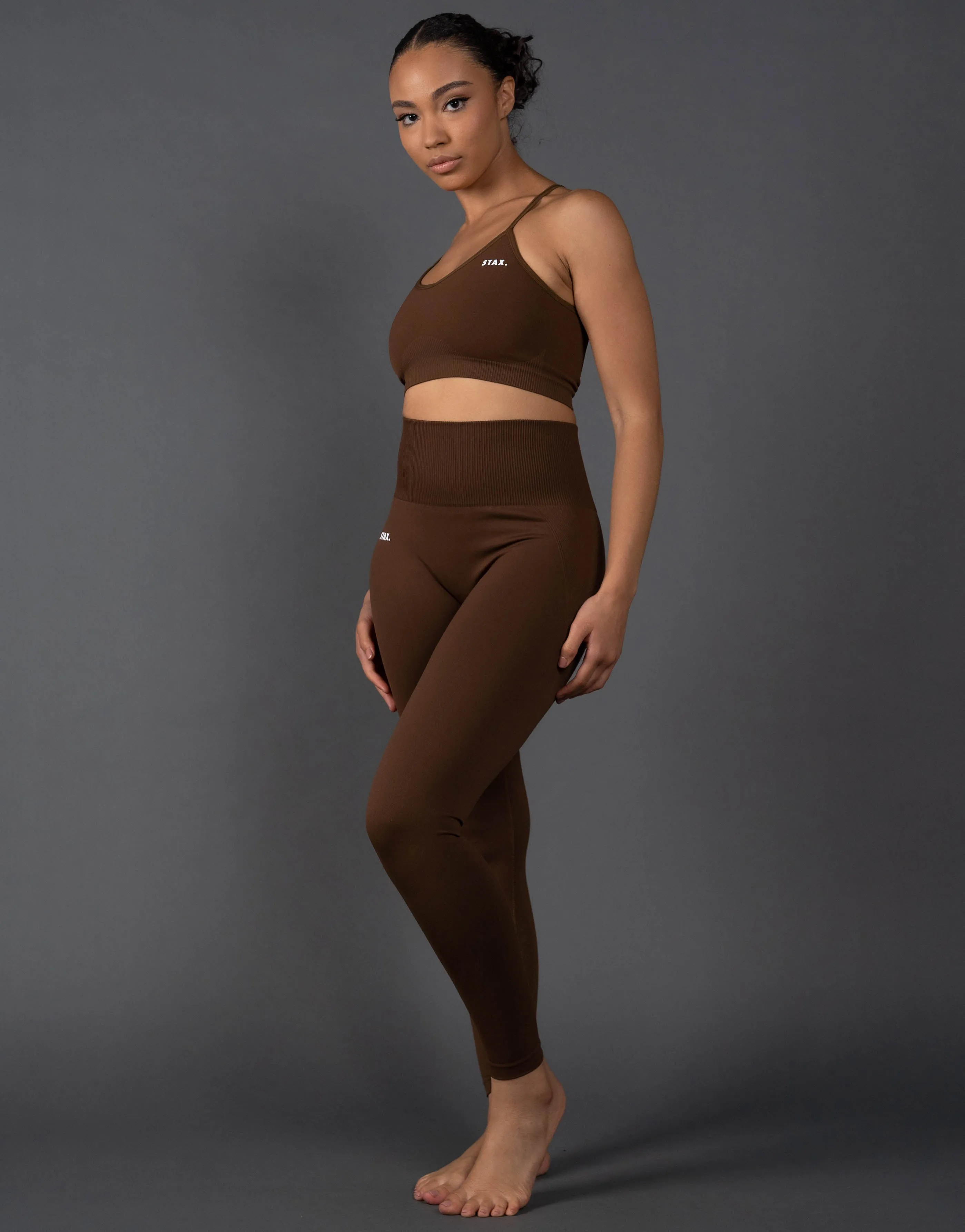 Premium Seamless Strappy Crop V5.1 - Bark