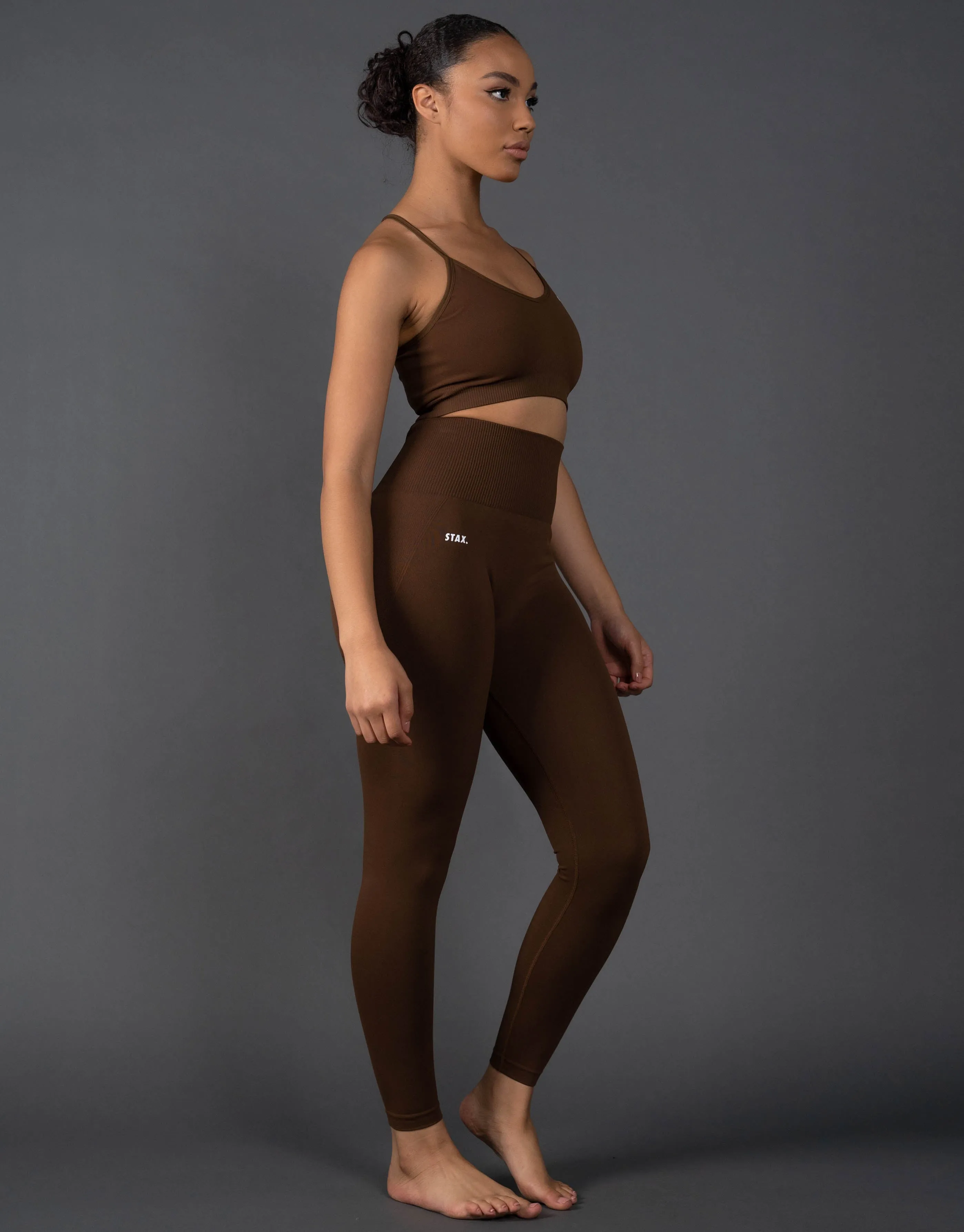 Premium Seamless Strappy Crop V5.1 - Bark