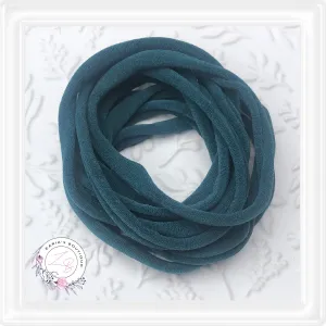 ⋅ Premium Stretchy Nylon Headbands ⋅ Teal ⋅ Pack of 10 ⋅