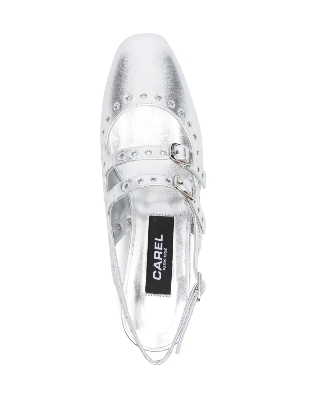Queen leather ballet flats