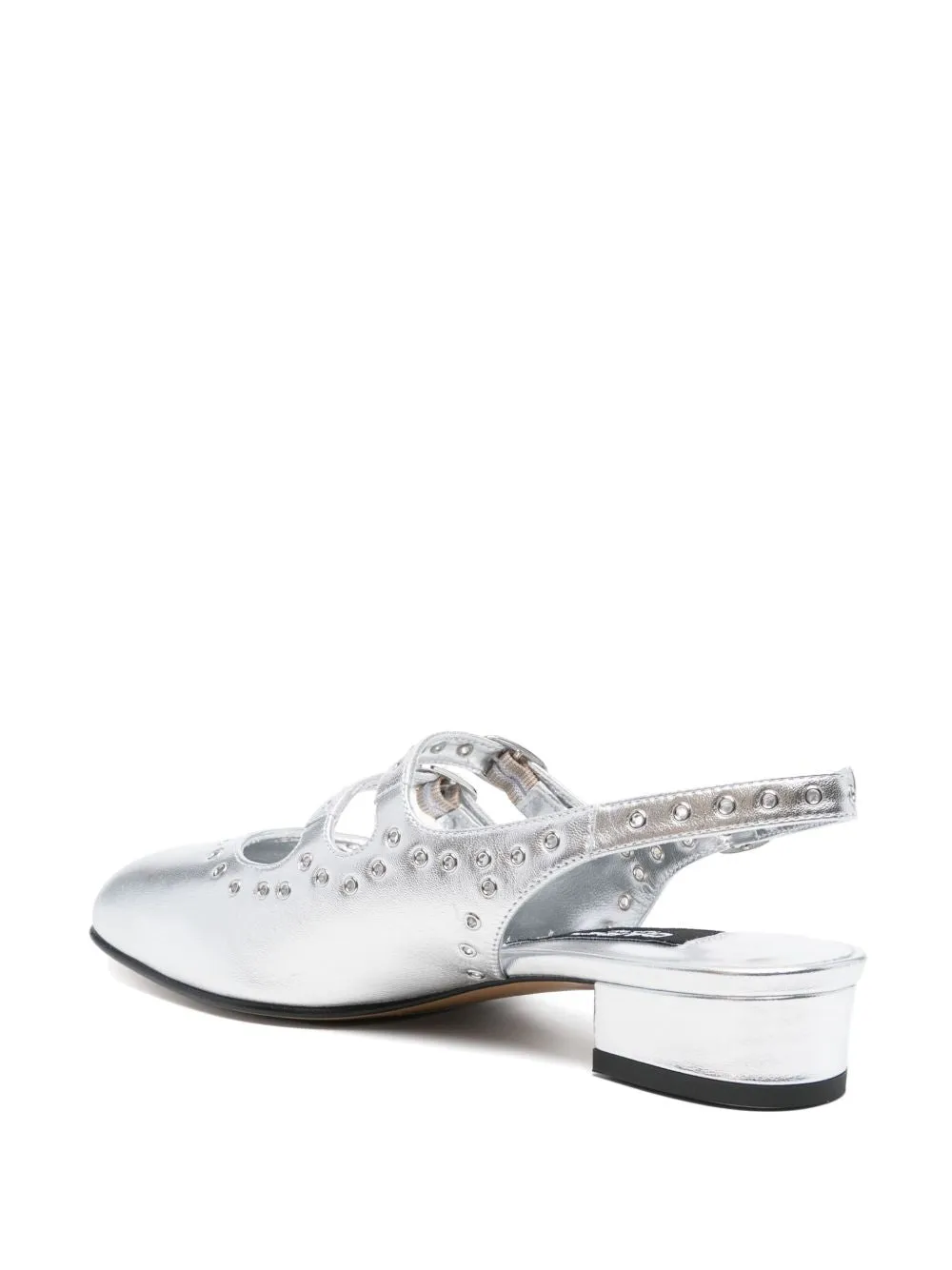 Queen leather ballet flats