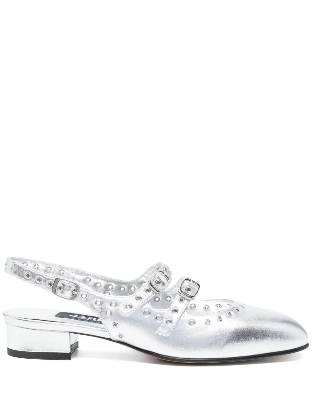 Queen leather ballet flats