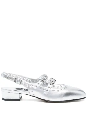 Queen leather ballet flats