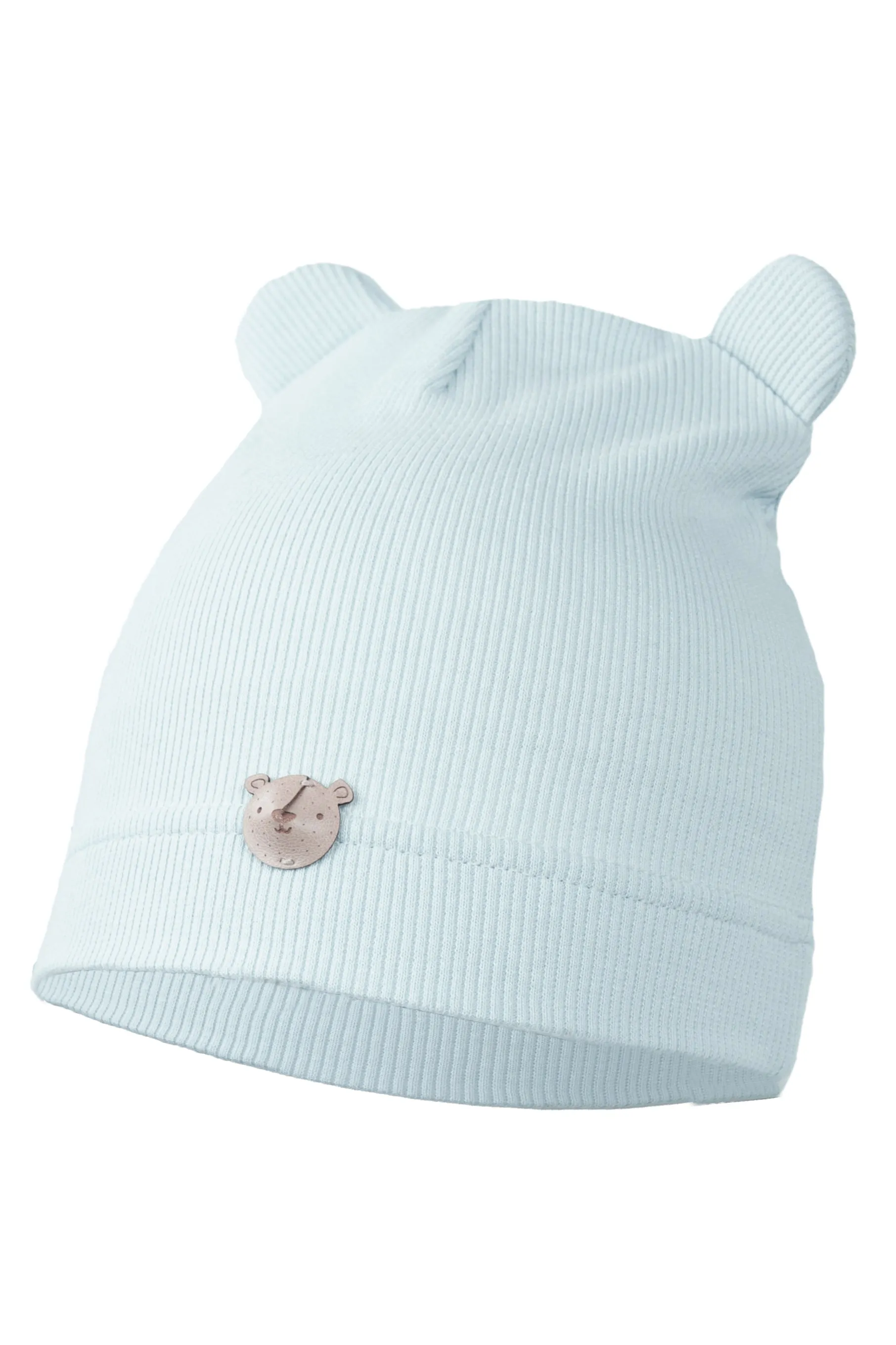 "Flavio" Light Blue Ribbed Teddy Hat