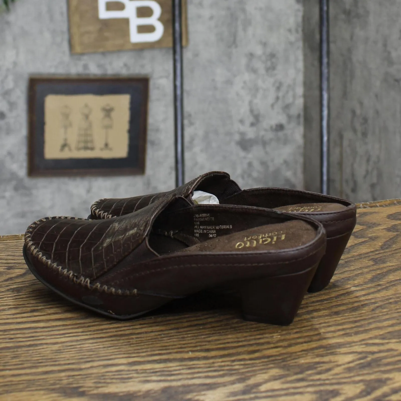 Rialto Womens Vintage Slip On Block Heel Loafer 1673eb695a6c0c Brown 6M
