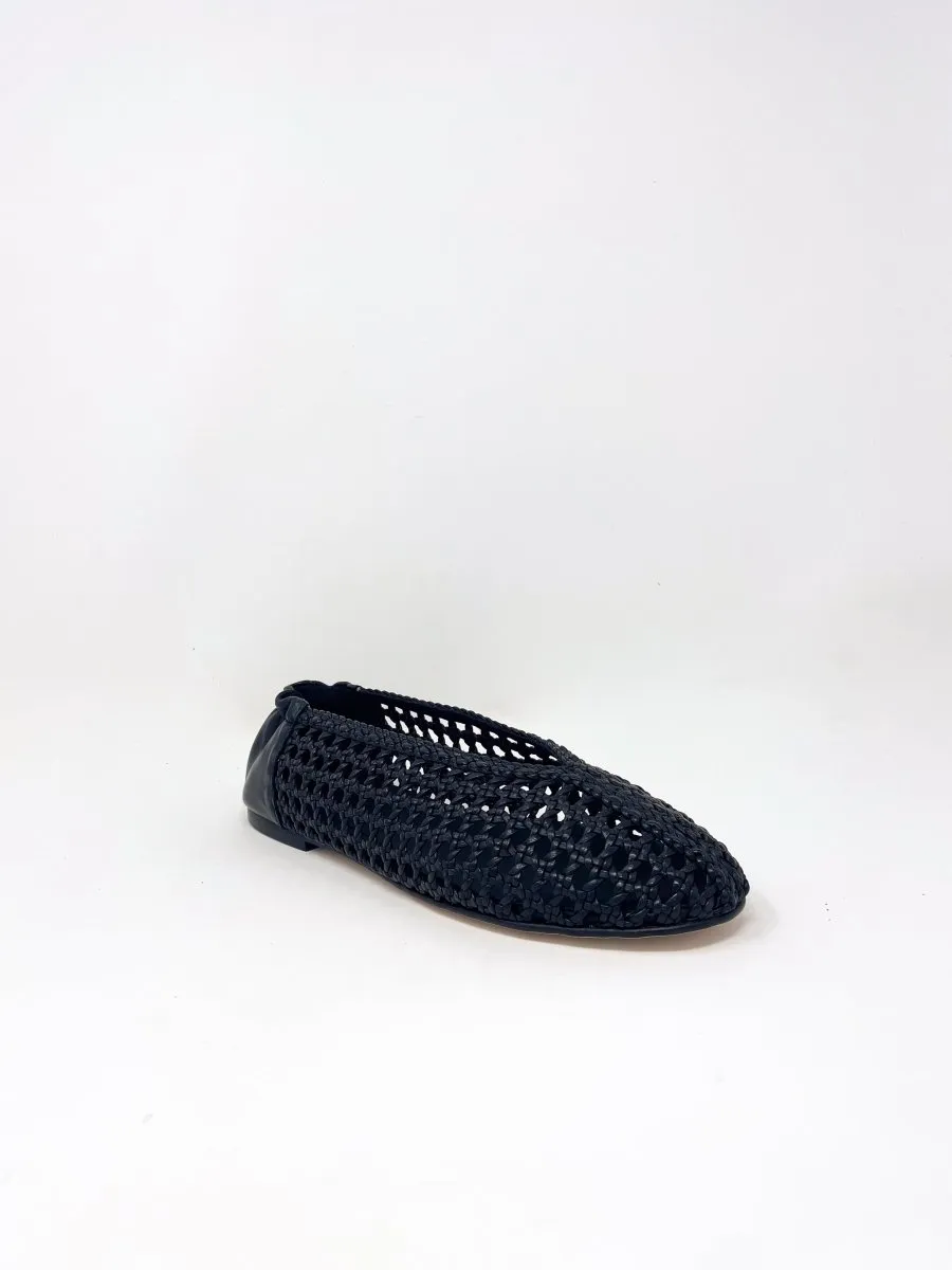 Riley in Black Woven Calf
