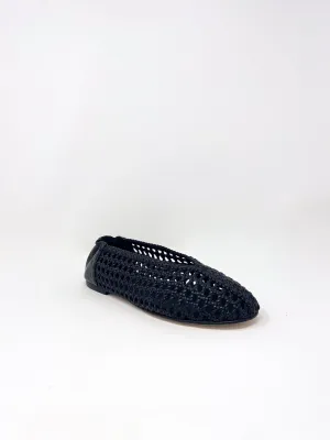 Riley in Black Woven Calf