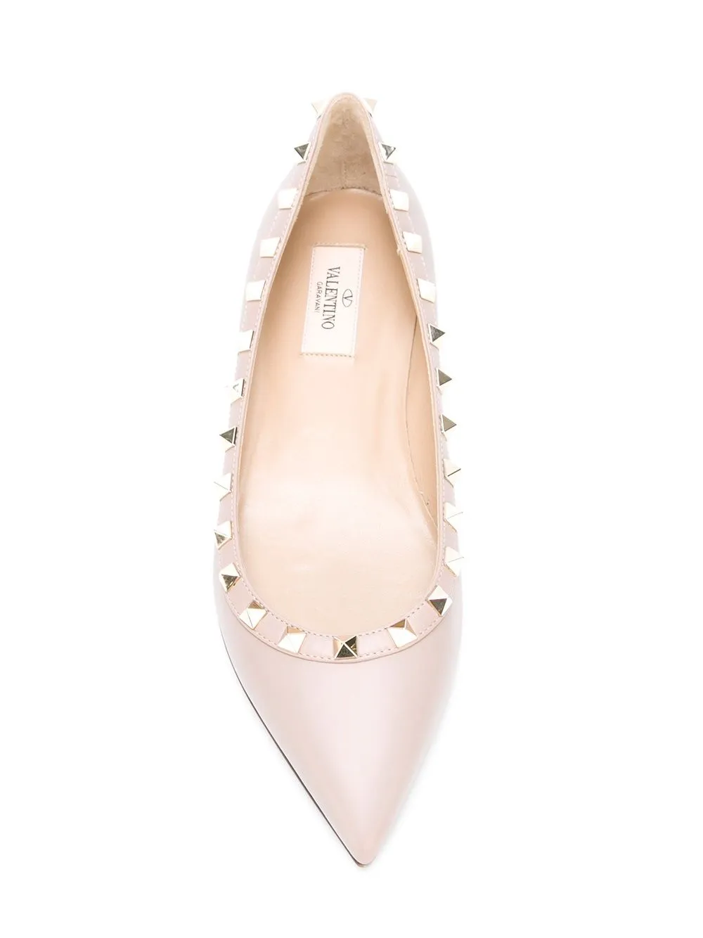 Rockstud leather ballets
