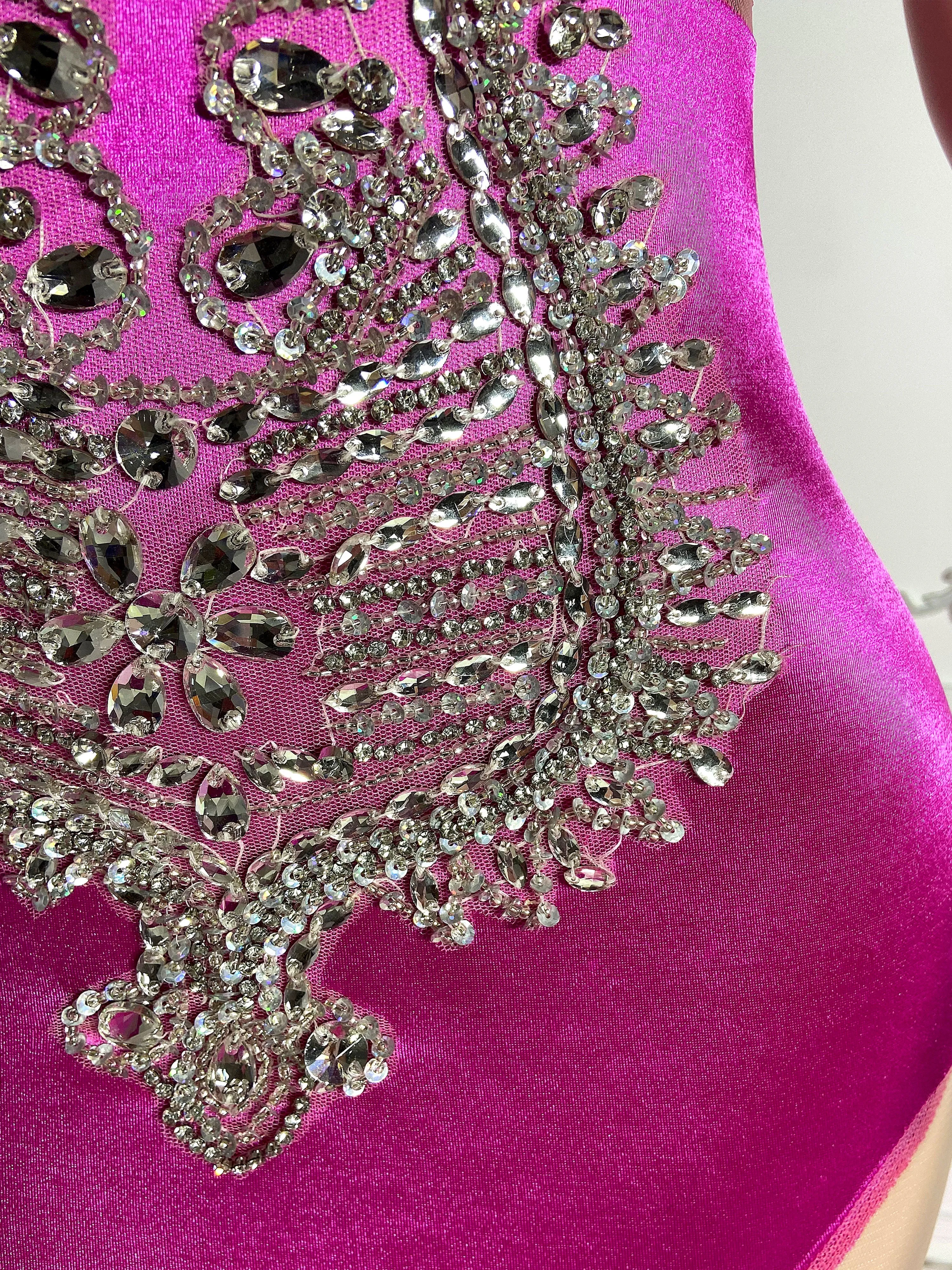 Rosy Feathered Maxi Charm Gown