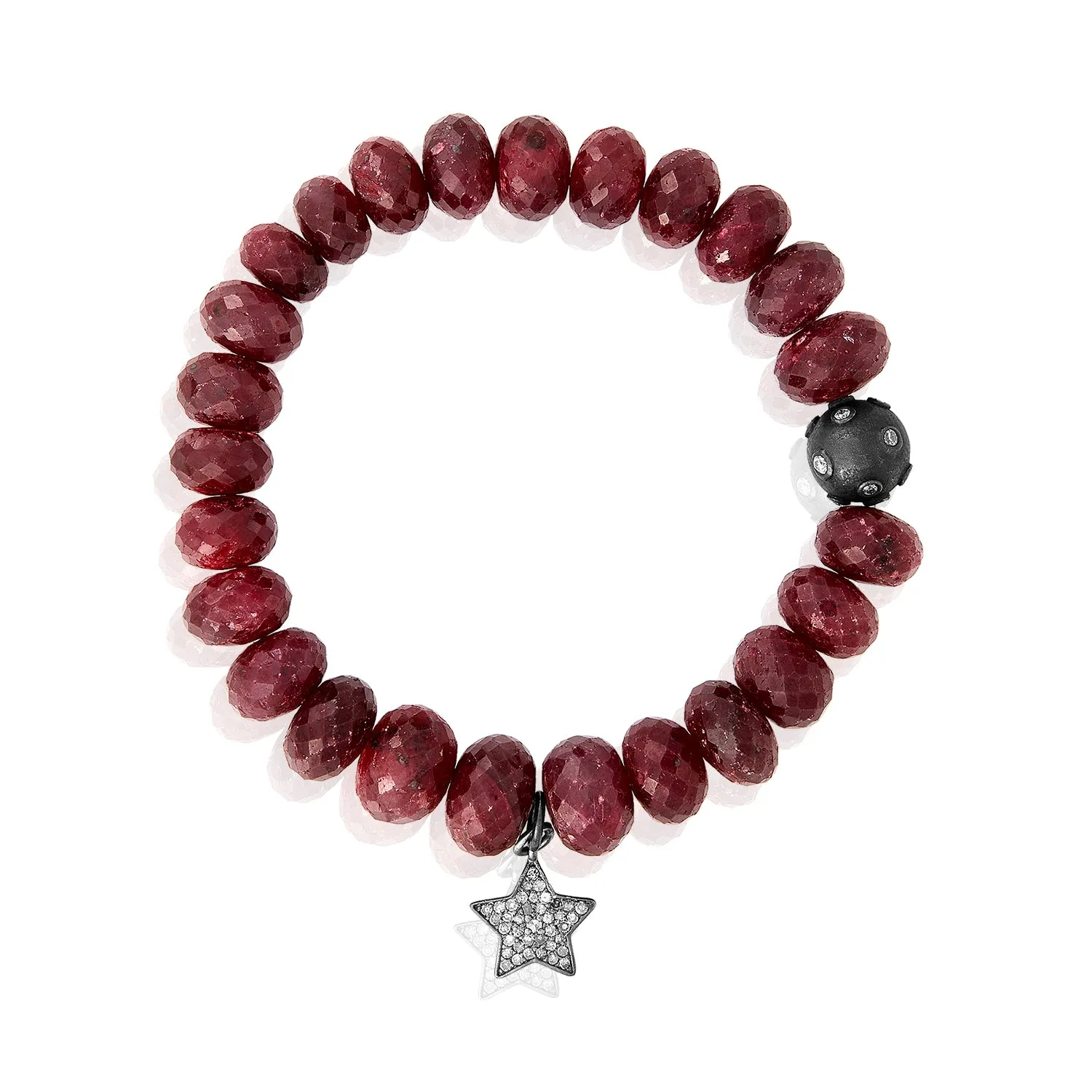 Ruby Beaded Bracelet