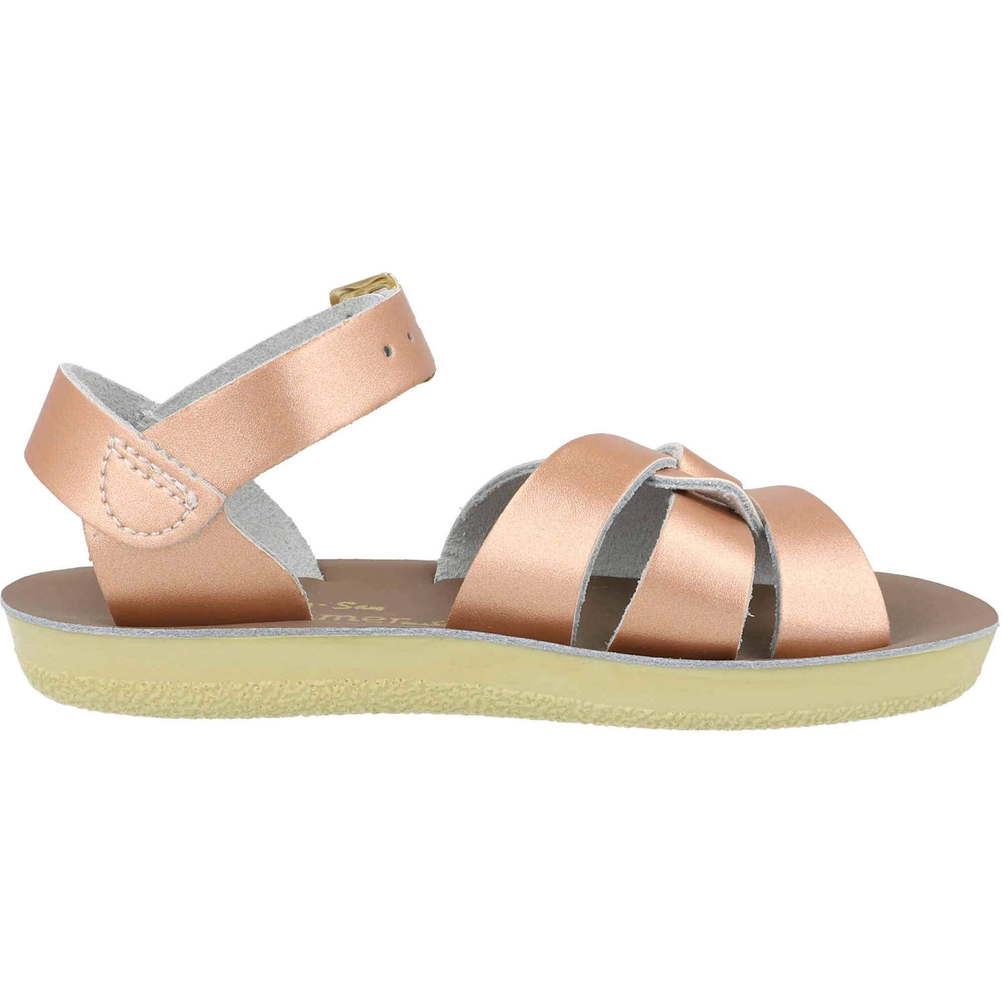 Salt-Water Sun-San Swimmer Rose Gold Kids Sandals