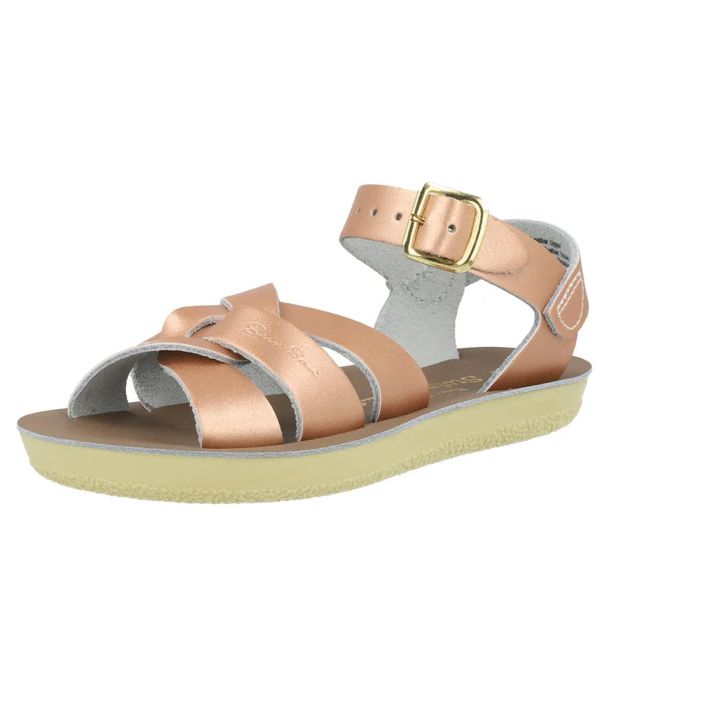 Salt-Water Sun-San Swimmer Rose Gold Kids Sandals