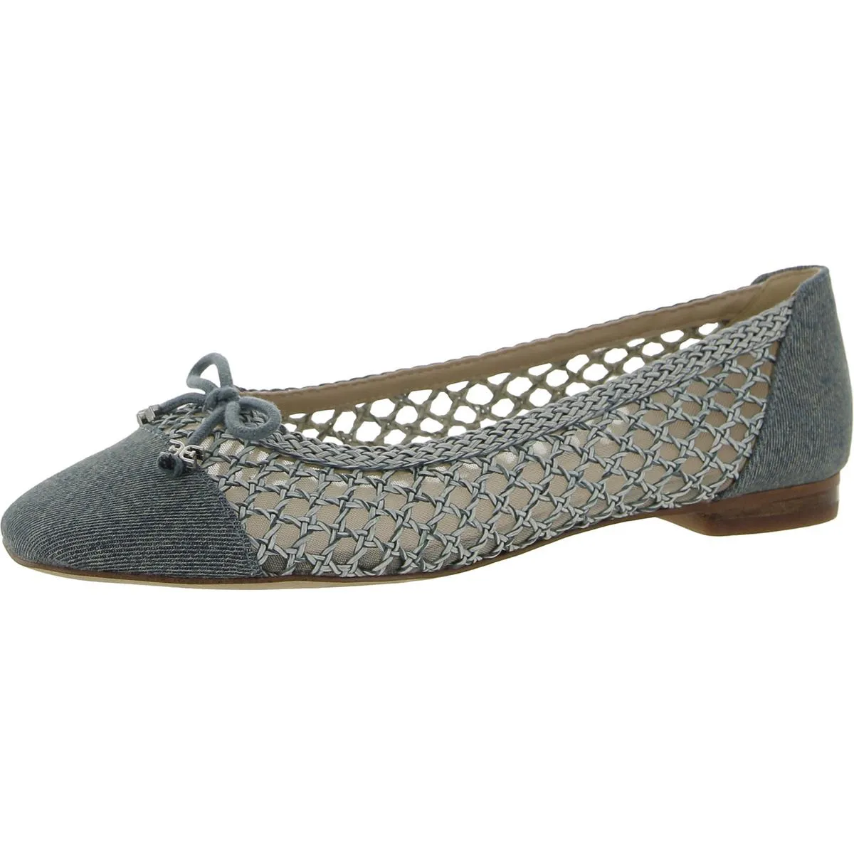 Sam Edelman Womens May Woven Toe Cap Ballet Flats