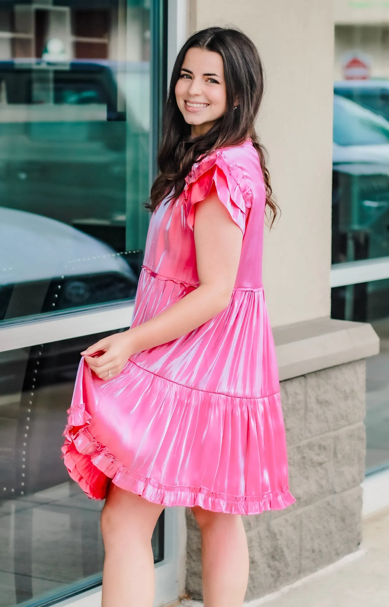 Shimmering Berry Dress