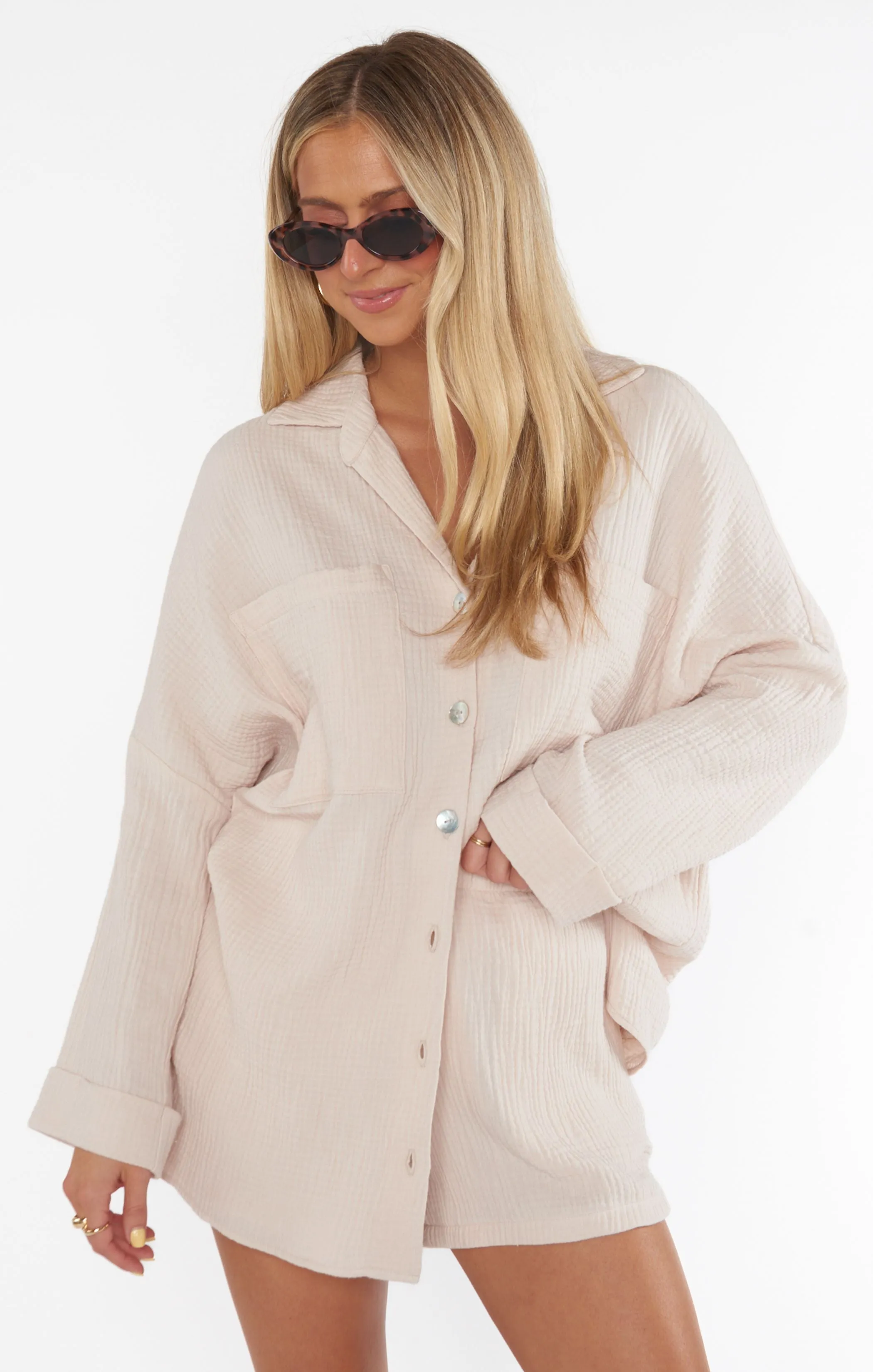 Show Me Your Mumu Johns Button Down Gauze Shirt