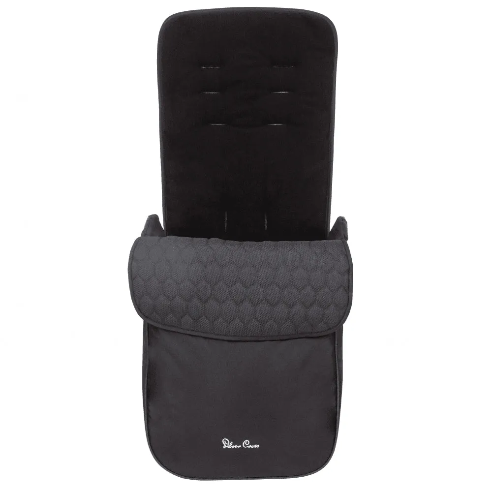 Silver Cross Pop Pushchair With Footmuff - Black