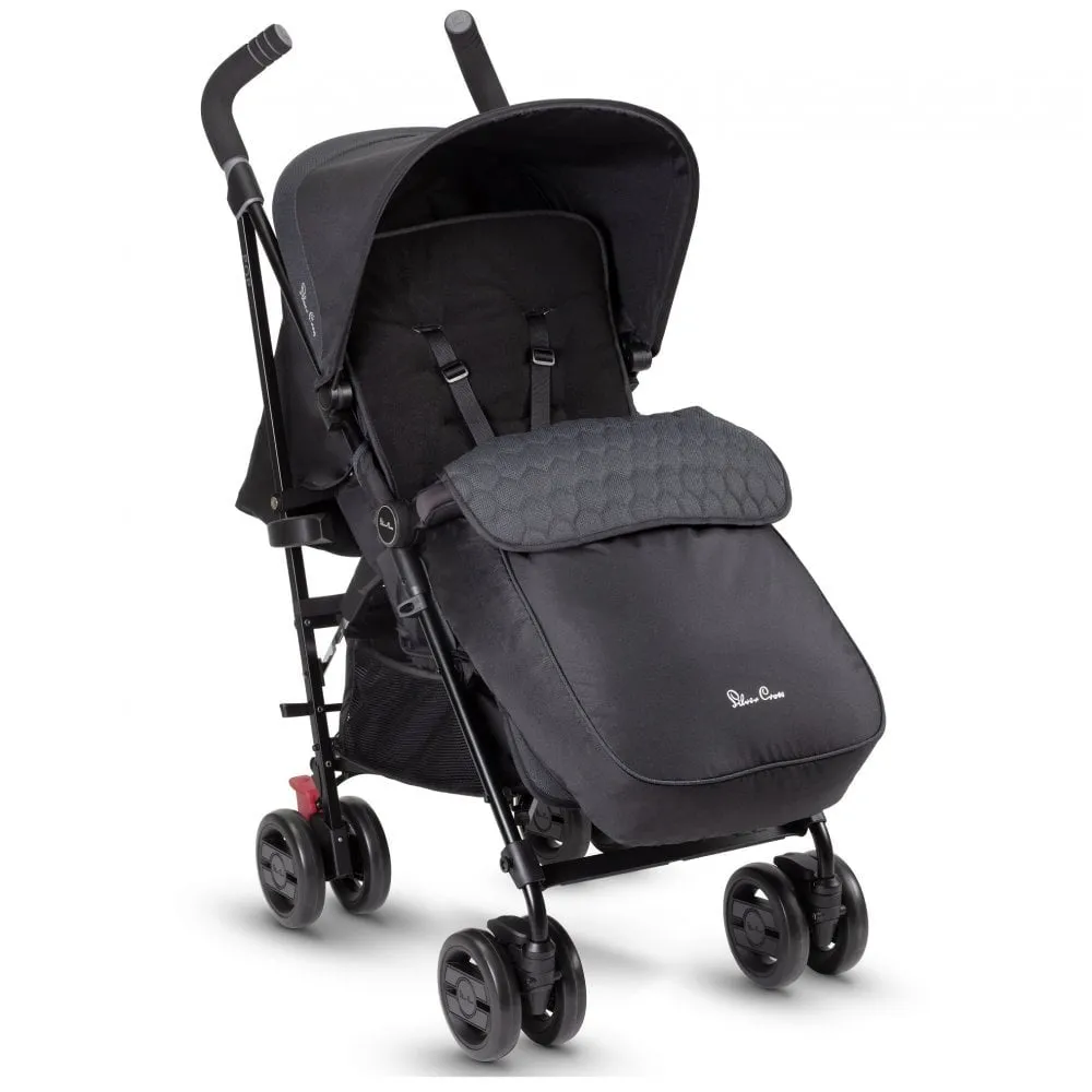 Silver Cross Pop Pushchair With Footmuff - Black