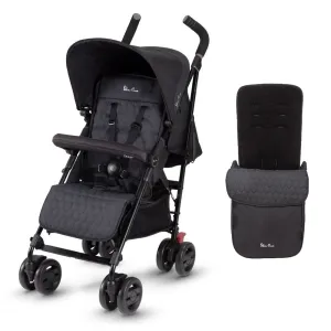 Silver Cross Pop Pushchair With Footmuff - Black